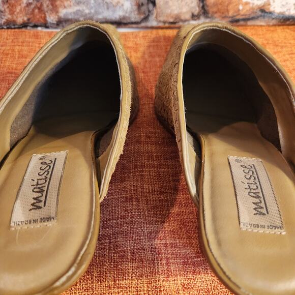 Matisse Basket Weave Leather Suede Block Heel Mule/Clog US Size 10 Anthropologie - Picture 10 of 11